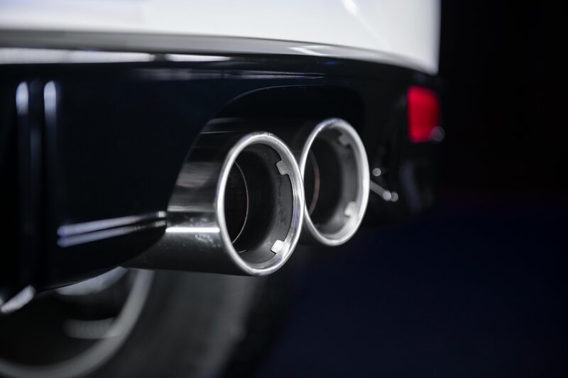 Polished rolled stainless steel exhaust tips